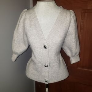 H&M Puff Sleeve V-neck Cardigan